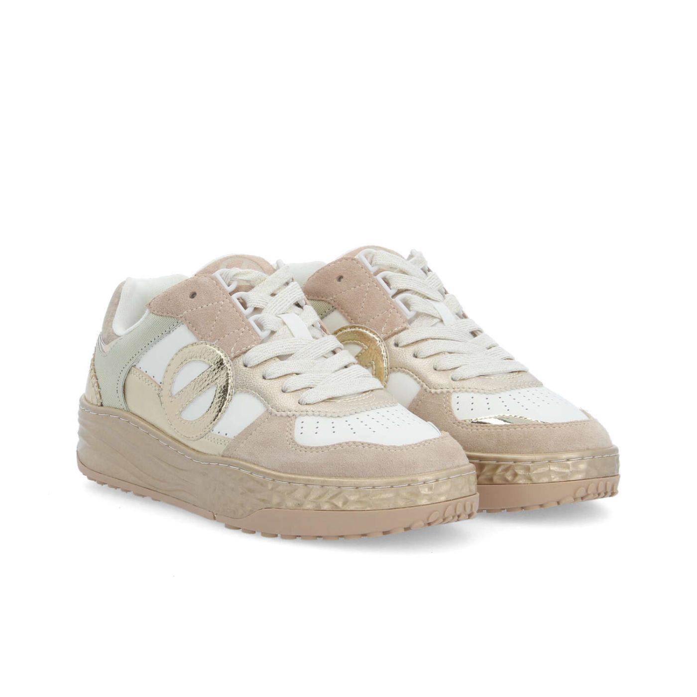 TYLER COURT W - NAPPA/SDE/STAMP - OFF WHITE/PALE PINK/GOLD